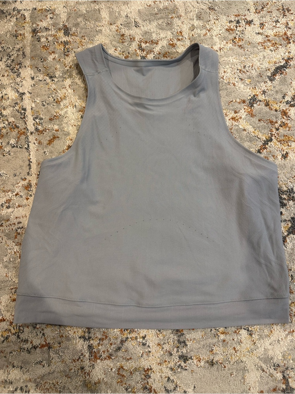 lululemon athletica Light Gray Perforated Performance Tank